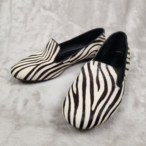 ECCO Pony Hair Leather Loafer Flats Women's Size EU 39 - Picture 1 of 11
